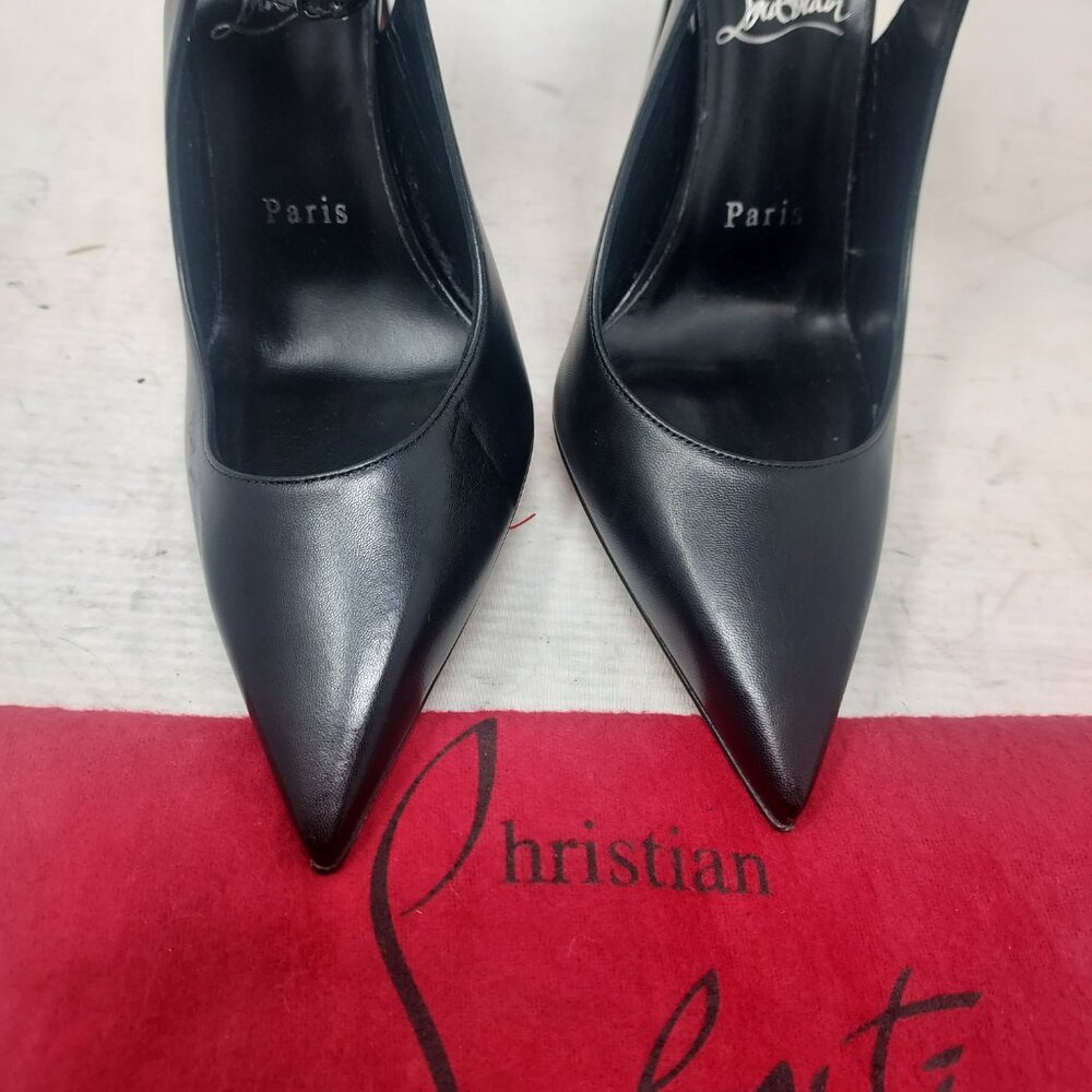 Christian Louboutin Black Strappy Condora Leather Pump - Picture 6 of 11